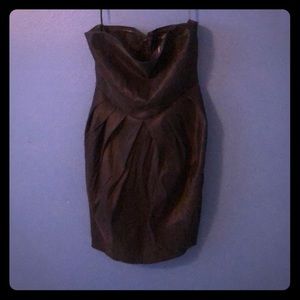 Black strapless dress